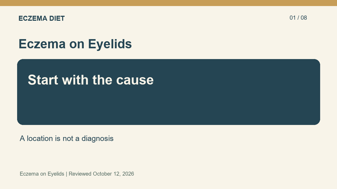 Start with the cause; A location is not a diagnosis